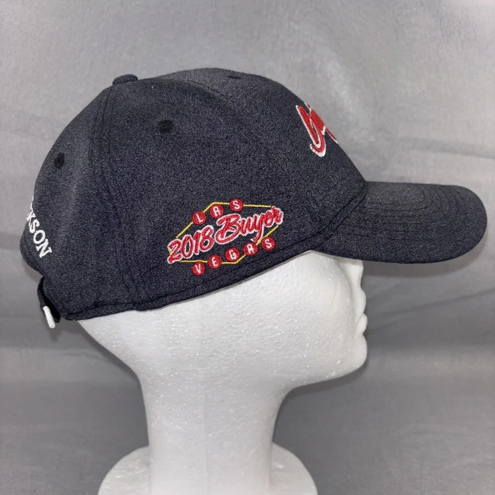 Barrett-Jackson 2018 Las Vegas Buyer Cap AHEAD Mid Fit Hook & Loop Black EUC